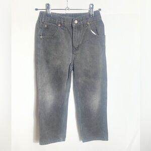 CRB Canyon River Blues Boys Jeans Size 7X Gray Elastic Back Denim 24 Inseam